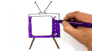 Как нарисовать ТЕЛЕВИЗОР /Раскраска для Детей / Раскраска Детям