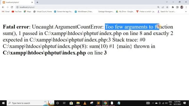 Function with parameters in php | php tutorial for beginners full - 26 | php full course #php