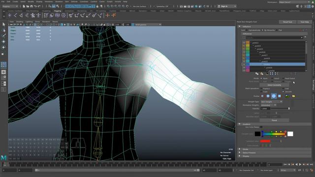 6 - Character skinning in Maya / Скиннинг персонажа в Maya