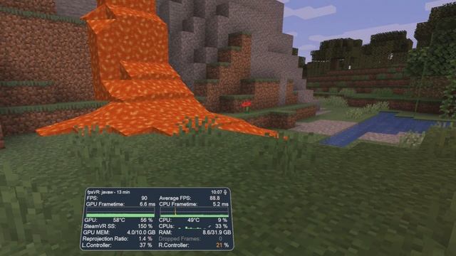 Minecraft in VR on an RTX 3080 (Vivecraft mod) // Performance Test // Valve Index Gameplay смотреть онлайн