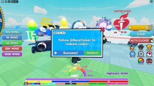 Все коды в Race Clicker 2023 #roblox #роблокс