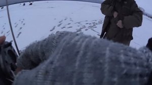 Рыбалка на Яузском водохранилище .Ночь на льду .