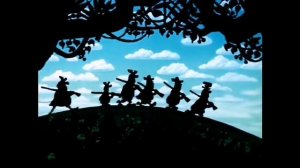 Джон Сильвер идёт под энергичную музыку