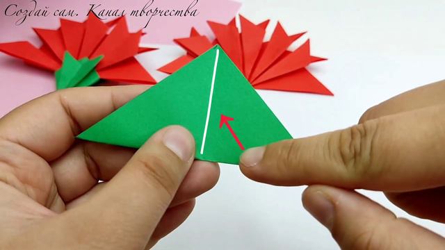Как сделать гвоздику из бумаги / Paper flower / Easy paper flower / Easy paper craft /Back to schoo
