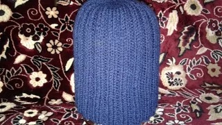 Детская шапка, связанная спицами. Шапка резинкой 2 на 2 (анонс). смотреть онлайн