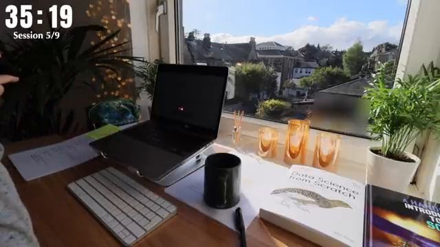 9 HOUR STUDY WITH ME  | Background noise, 10-min Break, No music, Study with Merve