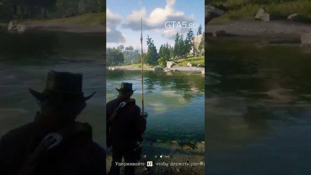 Рыбалка в Red Dead Redemption 2 обучение ловле рыбы #рыбалка #fishing #nature