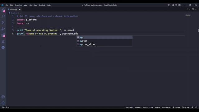 Get the OS name, platform, and release information in python. #coding #coder #newvideo #trending