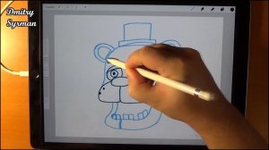 How to draw Freddy, FNAF, Как нарисовать Фредди