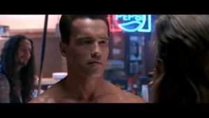 Терминатор 2. В баре. Одежда и мотоцикл.