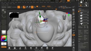 делаю фигурку мозга Ктулху из Террарии / Terraria Zbrush timelapce