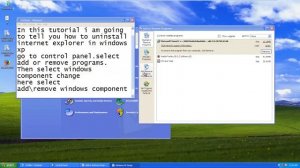 how to uninstall internet explorer in windows xp