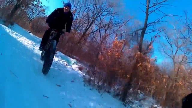 Зимние покатухи на велосипеде и санках #2 смотреть онлайн