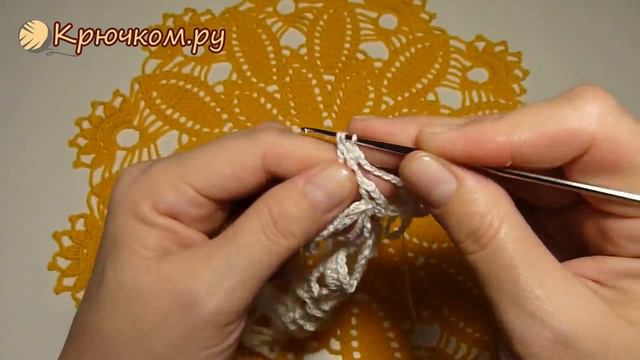 Ажурная салфетка "Снежинка" крючком