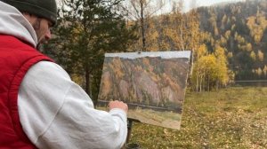 Осенний  пленэр / Пейзаж маслом / Как нарисовать осень маслом / Autumn Landscape /Oil Painting.