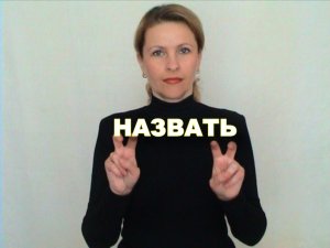 ЖЕСТОВЫЙ ЯЗЫК. СЛОВАРЬ. Назвать