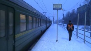 Электропоезд ЭР2Т-7185 платформа Зосимова Пустынь