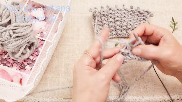 Узор спицами "Мелкая шахматка".Простой и лёгкий узор из лицевых и изнаночных для начинающих вязать