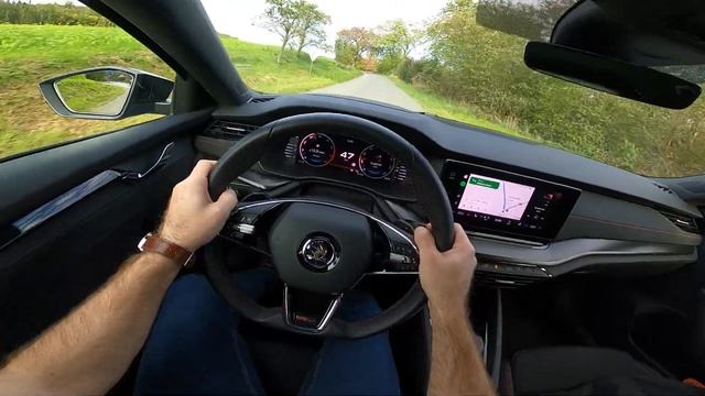 2022 Škoda Octavia RS Combi 2.0 TSI DSG | POV test drive | twisty roads