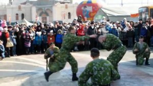 День защитника Отечества во Владивостоке. Показательное выступление морпехов из 155 бригады