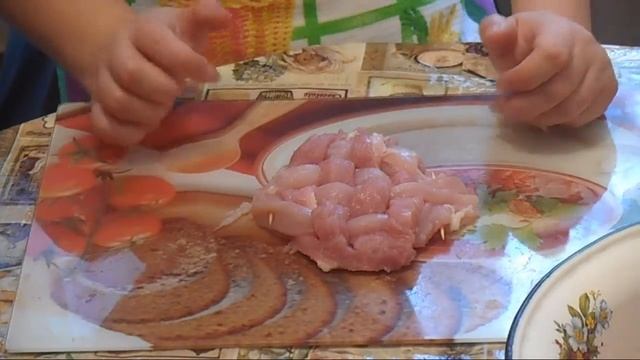 Мясная плетёнка.Рецепт приготовления.Мясное блюдо.