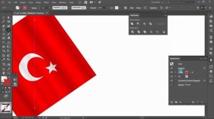 Illustrator wavy flag tutorial | how to draw Turkish flag in illustrator | illustrator mapart