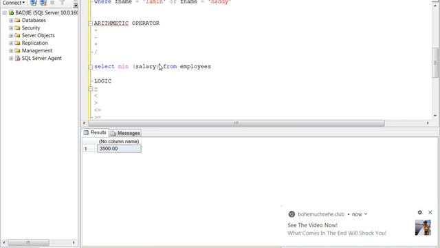 sql arithmetic operator