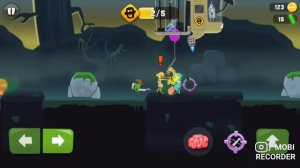 Зеленый человечек ловит зомби, чтобы сделать из них сок