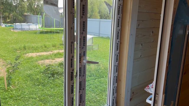 Завершение строительства бани из профилированного бруса 8х4 смотреть онлайн