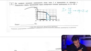 На графике показана зависимость силы тока I в проводнике от времени t. Определите заряд - №