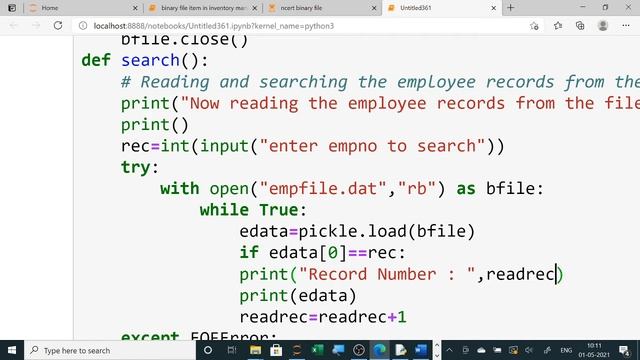 BINARY FILE || EMPLOYEE MANAGEMENT SYSTEM || STUDENT MANAGEMENT SYSTEM || NCERT BOOK CODE || 12 CS смотреть онлайн