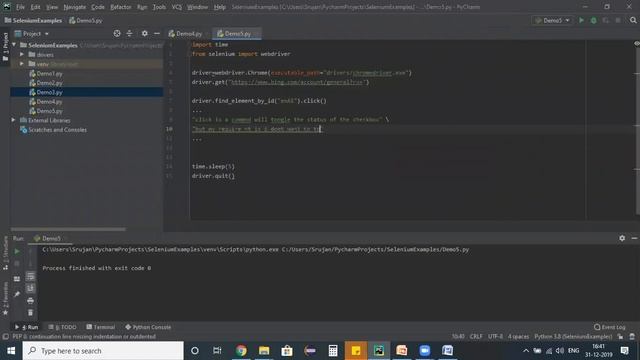 Scenario 3: Handling checkboxes || Selenium Python for Beginners