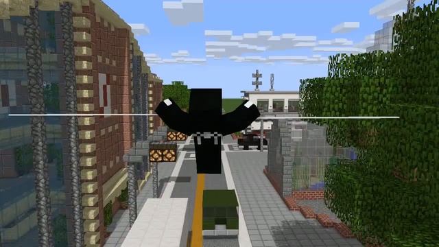 Minecraft - Spider Man 3 Black suit swinging Animation смотреть онлайн