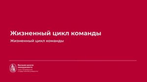 3.3 Жизненный цикл команды. Модель Такмана