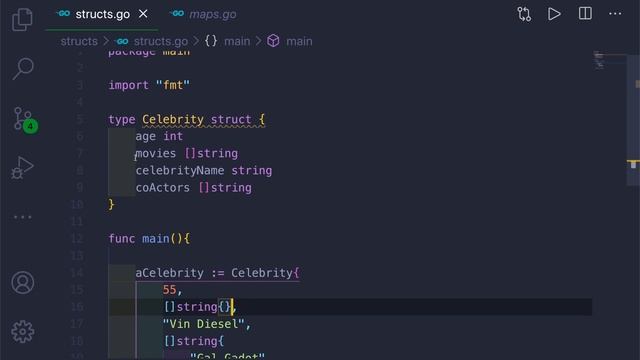 Go Tutorial (Golang) 16 - Structures in Go (structs)