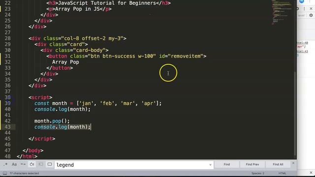 Array Pop JavaScript
