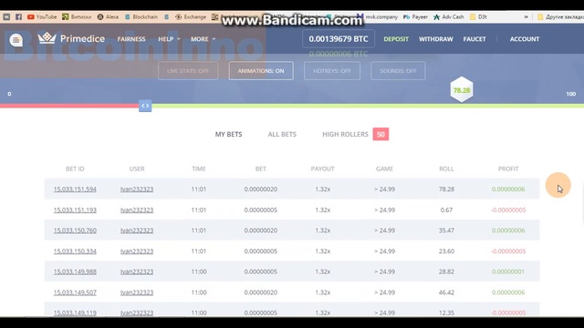 Primedice 100% СТРАТЕГИЯ 2017 1БТК в день