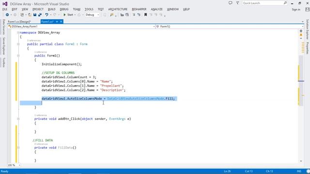 C# DataGridView Ep.01 : Fill From Array смотреть онлайн