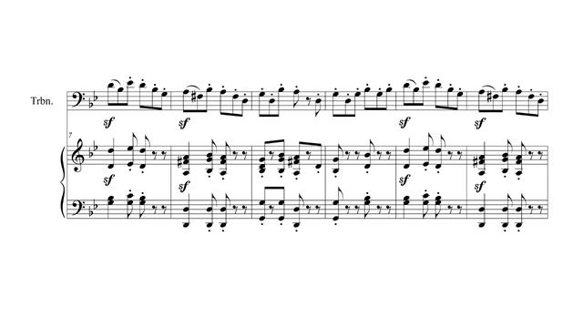 Шуман Р. Сміливий вершник, для тромбона з фортепіано Trombone Solo play along смотреть онлайн