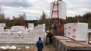 Выгрузка газобетона
