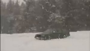 Audi 200 20V im Schnee 2 quattro snow