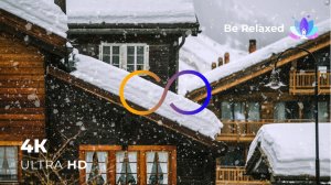 Снегопад и расслабляющая музыка фортепьяно