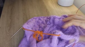 Джемпер реглан сверху узором ЛИСТЬЯ. Подробный МК Часть 2