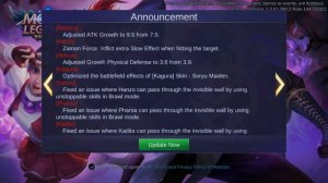 MLBB Advanced Server Patch Notes 1.3.66