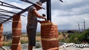 Винтовые столбы.кирпичная