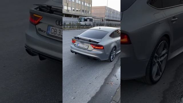 Audi RS 7 Capristo downpipes and straight pipe 716 HP BRUTAL sound!