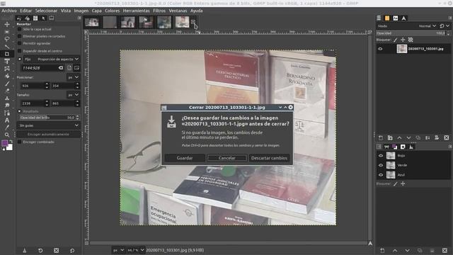 GIMP ajustes básicos de imagen