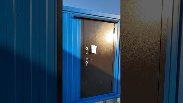 Бытовка БК-2 в вагонке и синем профлисте 9502 смотреть онлайн