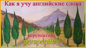 Как я учу английские слова: перспектива - perspective