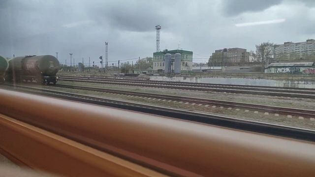 Отправление С казанского вокзала Поезд 66 москва Тольятти Едем под тягой Чс7-318 смотреть онлайн